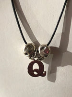 Q Necklace with Skeletons