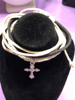 5 strand bracelet with Cross